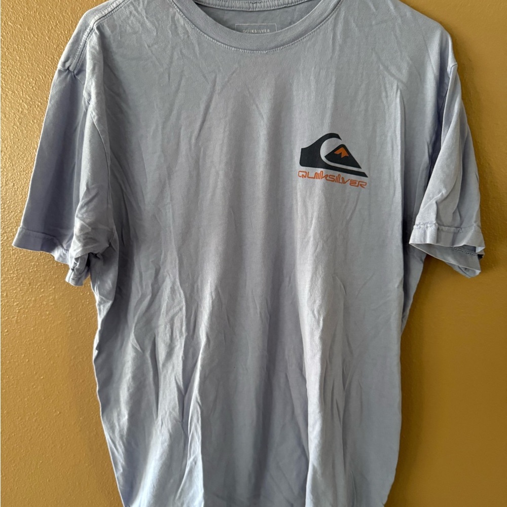 Quiksilver Light Blue Men's T-Shirt - Sz XL EUC